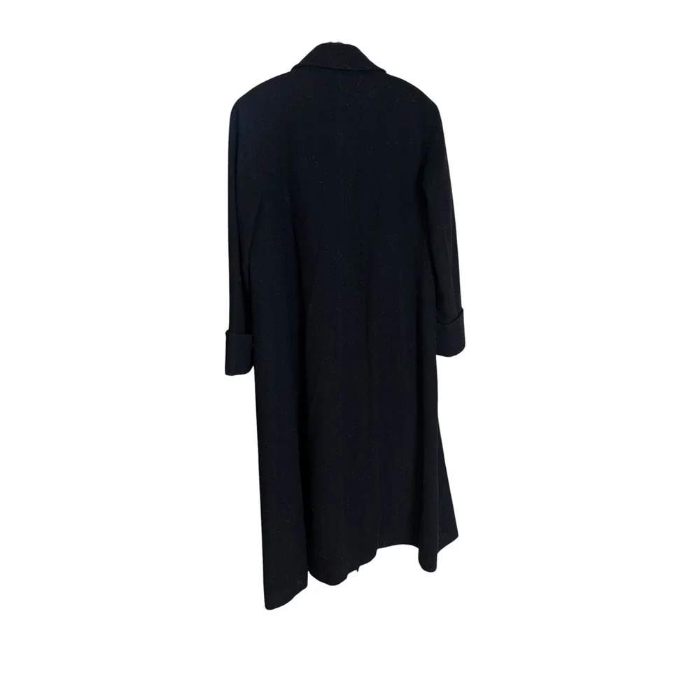 Harve Benard by Benard Holtzman Black 100% Wool Long Coat Jacket 16 47M 459 43